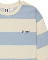 The Roxy Girls Girls Little Things Sweatshirt in Skyway Strictly Stripe