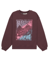The Roxy Girls Girls Lineup Sweatshirt in Huckleberry