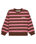 The Roxy Girls Girls Little Things Sweatshirt in Tiramisu Strictly Stripe