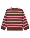 The Roxy Girls Girls Little Things Sweatshirt in Tiramisu Strictly Stripe