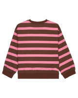 The Roxy Girls Girls Little Things Sweatshirt in Tiramisu Strictly Stripe