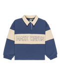 The Roxy Girls Girls Iconic Waves Sweatshirt in Vintage Indigo
