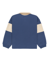 The Roxy Girls Girls Iconic Waves Sweatshirt in Vintage Indigo