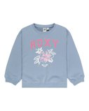 The Roxy Girls Girls Morning Hike Sweatshirt in Blue Blizzard