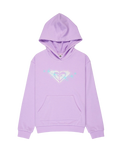 The Roxy Girls Girls Surf Feeling Hoodie in Crocus Petal
