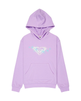 The Roxy Girls Girls Surf Feeling Hoodie in Crocus Petal