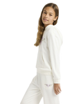 The Roxy Girls Girls Surf Feeling Hoodie in Coconut Milk