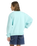 The Roxy Girls Girls Lineup Sweatshirt in Aqua Splash