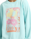The Roxy Girls Girls Lineup Sweatshirt in Aqua Splash