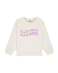The Roxy Girls Girls Morning Hike Sweatshirt in Coconut Milk