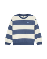 Girls Little Things Sweatshirt in Vintage Indigo Strictly Stripe