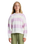 The Roxy Girls Girls Little Things Sweatshirt in Crocus Petal Strictly Stripe
