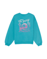 The Roxy Girls Girls Lineup Sweatshirt in Baltic