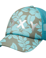 Girls Honey Coconut Trucker Cap in Oil Green