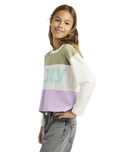 The Roxy Girls Girls Sundaze Sprit Sweatshirt in Coconut Milk