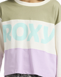 The Roxy Girls Girls Sundaze Sprit Sweatshirt in Coconut Milk