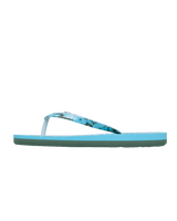 Girls Pebbles VII Flip Flops in Gold & Turquoise