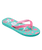 Girls Tahiti VII Flip Flops in Light Green & Magenta