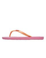 Girls Viva Stamp Flip Flops in Oak & Gold