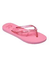 Girls Viva Sparkle Flip Flops in Plumeria