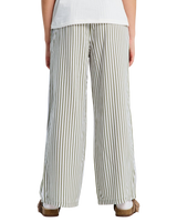 The Roxy Girls Girls You Found Me Trousers in Oil Green Vert Moda Stripe