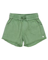 The Roxy Girls Girls Scenic Route Twill Shorts in Basil