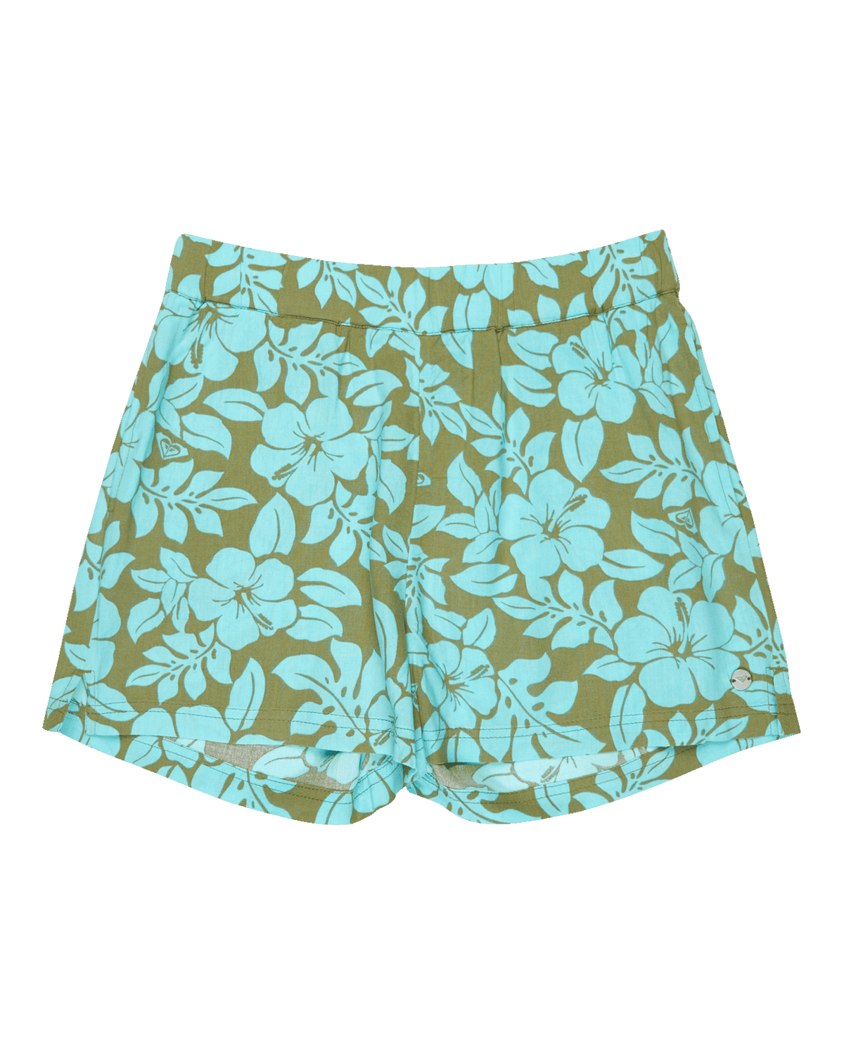 Girls Blue Ocean Floor Boardshorts in Oil Green