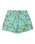 Girls Blue Ocean Floor Boardshorts in Oil Green