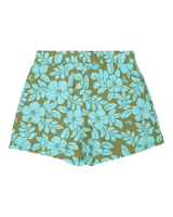 Girls Blue Ocean Floor Boardshorts in Oil Green