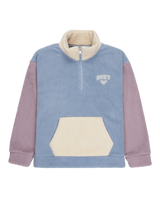 The Roxy Girls Girls Lazy Weekend 1/4 Zip Fleece Jacket in Blue Blizzard