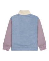 The Roxy Girls Girls Lazy Weekend 1/4 Zip Fleece Jacket in Blue Blizzard