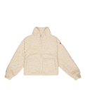 Girls Blurry Cloud Zip Fleece Jacket in Parchment
