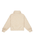Girls Blurry Cloud Zip Fleece Jacket in Parchment
