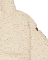 Girls Blurry Cloud Zip Fleece Jacket in Parchment