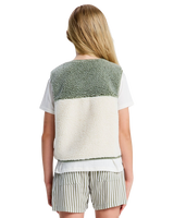 The Roxy Girls Girls Iconic Color Block Gilet in Oil Green