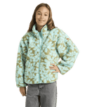 Girls Like Electricity Fleece Jacket in Oil Green