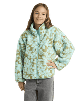 Girls Like Electricity Fleece Jacket in Oil Green