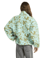 Girls Like Electricity Fleece Jacket in Oil Green