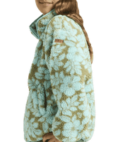 Girls Like Electricity Fleece Jacket in Oil Green