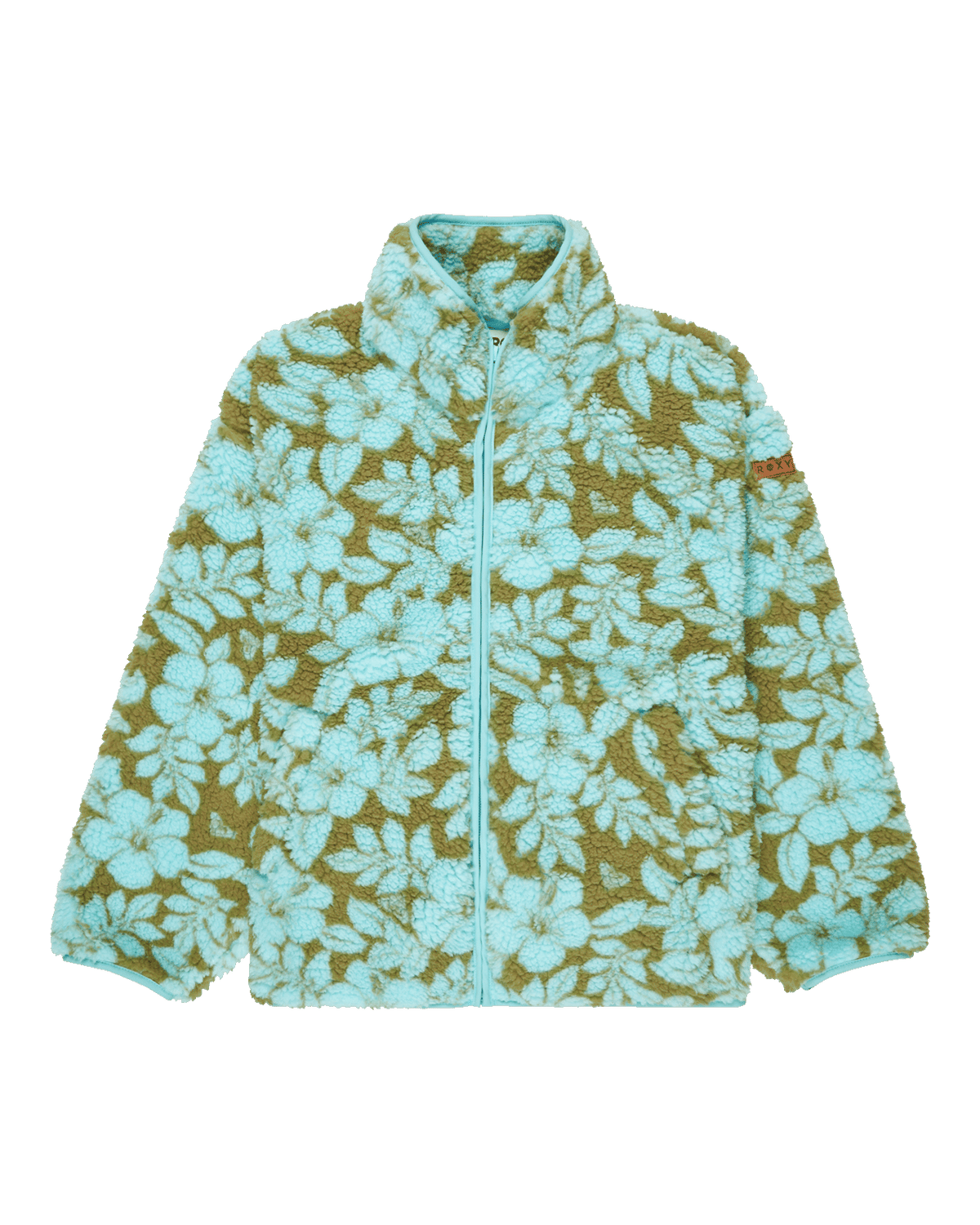 Girls Like Electricity Fleece Jacket in Oil Green