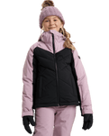 The Roxy Girls Girls Snowsylva Technical Jacket in True Black