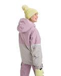 The Roxy Girls Girls Hekla Ice Technical Jacket in Discreet Mauve