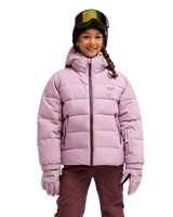 The Roxy Girls Girls Snowyhill Technical Puffer Jacket in Discreet Mauve
