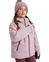 The Roxy Girls Girls Snowyhill Technical Puffer Jacket in Discreet Mauve