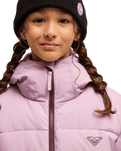 The Roxy Girls Girls Snowyhill Technical Puffer Jacket in Discreet Mauve