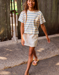The Roxy Girls Girls Glassy Horizon Skirt in Parchment