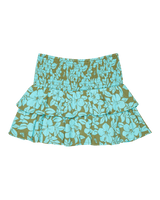 Girls Glow Mini Skirt in Oil Green