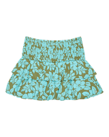 Girls Glow Mini Skirt in Oil Green