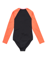 The Roxy Girls Girls Colourblock Onesie Swimsuit in Anthracite