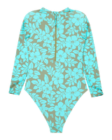 Girls Spirit Onesie Swimsuit in Oil Green